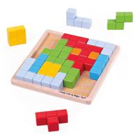 Bigjigs houten blokpuzzel patronen - thumbnail