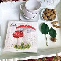 Ambiente Servetten 33x33cm Paddestoelen - thumbnail