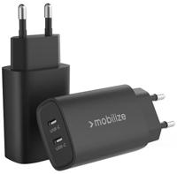 Mobilize Wall Charger 2x USB-C GaN 45W with PD/PPS Black - thumbnail