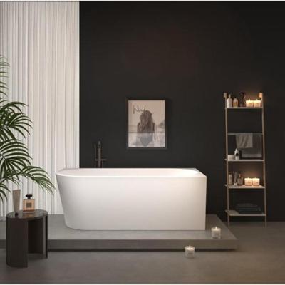 ZEZA Grand half vrijstaand hoekbad - rechts - 180x80x58cm - met afvoer - acryl - glans wit 6103-1 R