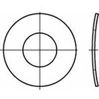 TOOLCRAFT TO-6854556 Veerschijf Binnendiameter: 3.5 mm DIN 137 RVS V2A A2 100 stuk(s) - thumbnail