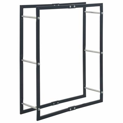 VidaXL Haardhoutrek 80x25x100 cm staal zwart VidaXL Haardhoutrek 80x25x100 cm staal zwart