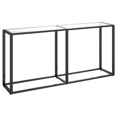 Wandtafel 180x35x75,5 cm gehard glas transparant