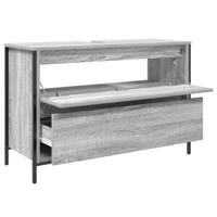 Badkamerkast met lades 90x34,5x60 cm grijs sonoma - thumbnail