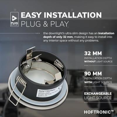 Set van 6 Vegas - LED Inbouwspots - 5 Watt 400 lumen - 4000K Neutraal wit - GU10 - Dimbaar - Rond - IP44 voor badkamer, buiten en binnen - RVS - thumbnail