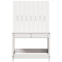 Tuinstoel 50,5x55x77 cm massief grenenhout wit - thumbnail