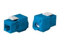 Monoprice Cat6A RJ-45 Toolless 180-graden Keystone, Blauw (115666) - thumbnail