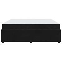Bedframe met matras met matras Zwart 180 x 200 cm Fluweel - thumbnail
