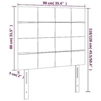 Hoofdborden 2 st 90x5x78/88 cm fluweel roze - thumbnail