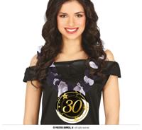 Krans Sterren 30 Jaar zwart/wit/goud - thumbnail