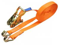 Carpoint ratelspanband met haken 25 mm 5 meter 350 kg oranje - thumbnail