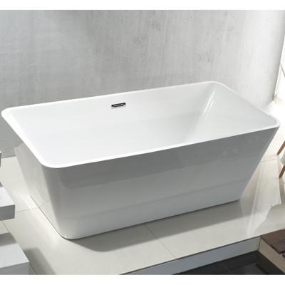 NIET MEER LEVERBAAR BWS Vrijstaand Ligbad | Aloni Quadro | Acryl | 180x80x60 cm | met waste | Hoogglans Wit Boss & Wessing