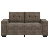 Loveseat met kussen Donkergrijs Kunstleer - thumbnail