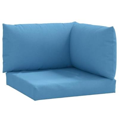 Palletkussens 3 st stof gemleerd blauw - thumbnail