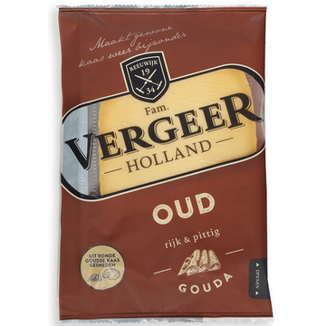 Vergeer Holland Kaas 48+ Plakken Gouda Oud 200g bij Jumbo
