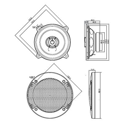 Blaupunkt ICX-542 2-weg coaxiale inbouwluidspreker 210 W Inhoud: 1 paar