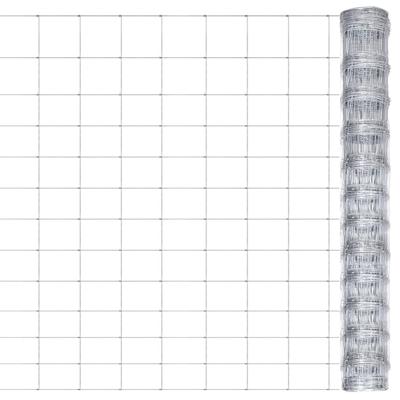 Tuinhek 50x1,25 m gegalvaniseerd staal zilverkleurig