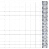 Tuinhek 50x1,25 m gegalvaniseerd staal zilverkleurig - thumbnail