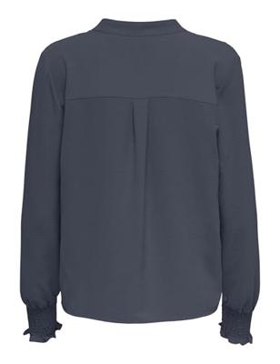 Only Onlmette V-neck Ls Smock Top Noos Wvn T-shirt Lange Mouw Ombre Blue