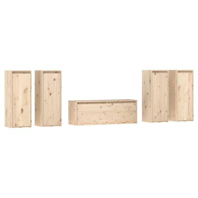 Tv-meubelen 5 st massief grenenhout - thumbnail