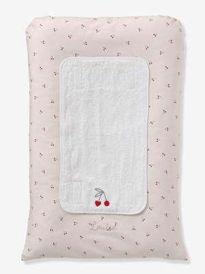 Personaliseerbaar verschoonkussen CHERRY beige, bedrukt