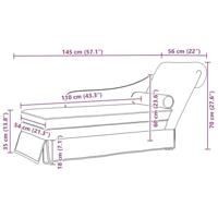 Chaise longue met bolster&rechterarmleuning fluweel donkergroen - thumbnail