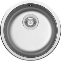 Spoelbak Uitstortgootsteen Van Marcke Oberon Rond Ø45x15cm RVS - thumbnail