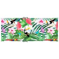 Stoelkussens 4 st hoge rug stof meerkleurig - thumbnail