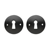 De Oude Deurklink Sleutelrozet - Rond mat zwart - thumbnail