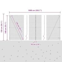 VidaXL Afrasteringspaal grijs 10 x 1,4 m (12 x 12 mm gaas) - thumbnail