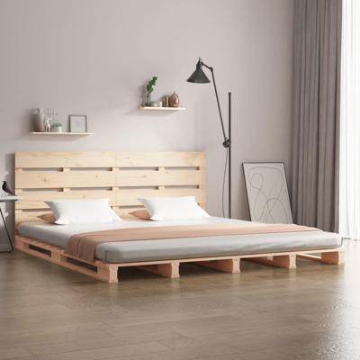 Bedframe zonder matras massief grenenhout 140x200 cm