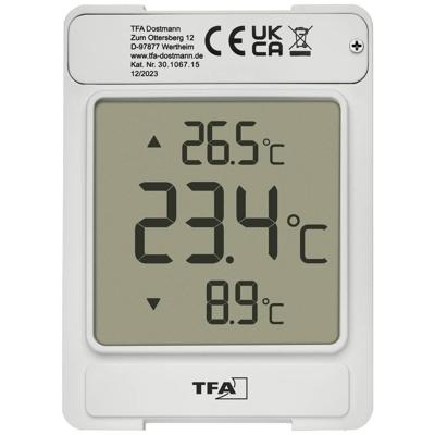 TFA Dostmann WINDOO 30.1067.15 Raamthermometer Grijs