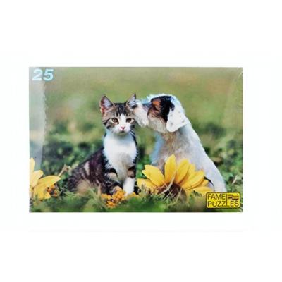 Jins legpuzzel poes en hond 25 stuks multicolor Jins legpuzzel poes en hond 25 stuks multicolor