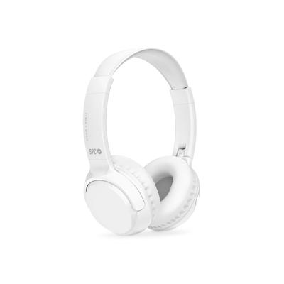 SPC Heron 2 Studio Draadloze bluetooth-hoofdtelefoon, ECO, 50 uur batterij, dubbele gelijktijdige verbinding, geïntegreerde microfoon, verstelbaar en opvouwbaar, wit, van gerecycled kunststof