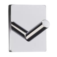 Haak Smedbo Xtra Design Mini Vierkant Zelfklevend Gepolijst Chroom Smedbo - thumbnail