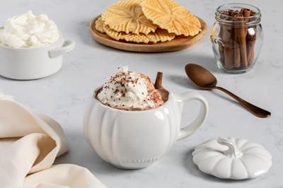 LE CREUSET - Halloween - Mok Pompoen met deksel 0,40l Wit