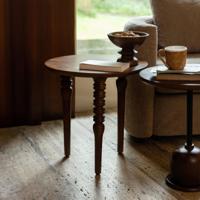 Dutchbone Ronde Bijzettafel 'Cove' Mangohout, 50cm - thumbnail