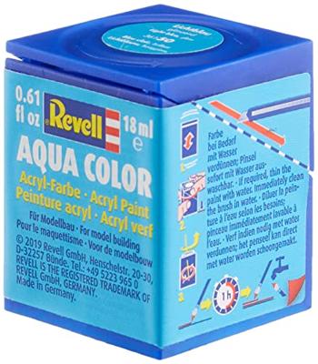 Revell 36150 Aqua Color verf Lichtblauw (glanzend) Kleurcode: 50 RAL-kleurcode: 5012 Doos 18 ml Revell 36150 Aqua Color verf Lichtblauw (glanzend) Kleurcode: 50 RAL-kleurcode: 5012 Doos 18 ml