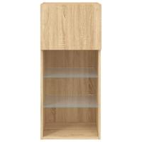 Tv-meubels met LED-verlichting 2 st 40,5x30x90 cm sonoma eiken - thumbnail