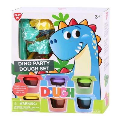 Play dino feest kleiset, 6 kleipotjes