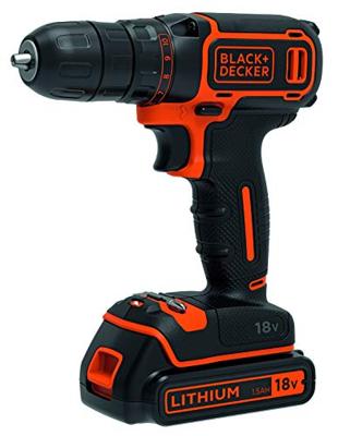 BLACK+DECKER BDCDC18 18V 1.5Ah Schroefboor - 1 snelh | 1x 18V 1.5Ah accu + 200mA Lader - BDCDC18-QW BLACK+DECKER BDCDC18 18V 1.5Ah Schroefboor - 1 snelh | 1x 18V 1.5Ah accu + 200mA Lader - BDCDC18-QW
