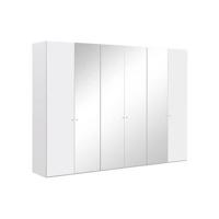 Goossens Kledingkast Easy Storage Ddk, Kledingkast 304 cm breed, 220 cm hoog, 2x draaideur en 4x spiegel draaideur midden - thumbnail