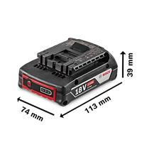 Bosch Professional GBA 18 V 1600Z00036 Gereedschapsaccu 18 V 2 Ah Li-ion - thumbnail