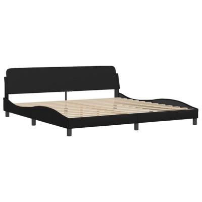 Bedframe zonder matras "Hvar"e kunstleer zwart 200x200 cm
