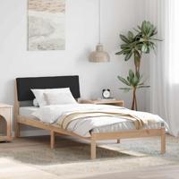 Bedframe Bruin en zwart 100 x 200 cm Massief grenenhout - thumbnail