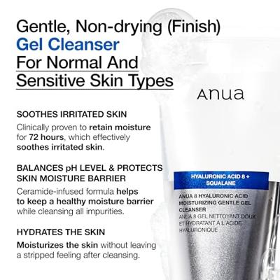 Anua 8 Hyaluronic Acid Moisturizing Gentle Gel Cleanser 150 ml