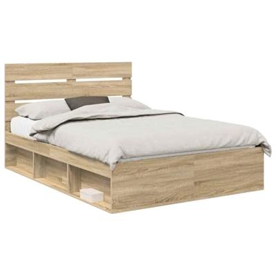 Bedframe Sonoma Eiken 150 x 200 cm Massief grenenhout