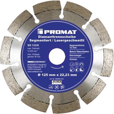 Promat/Tecwerk Diamantzaagblad | d. 125 mm gat 22, 23 mm | lasergelast | 12 mm - 4000841421 Promat/Tecwerk Diamantzaagblad | d. 125 mm gat 22, 23 mm | lasergelast | 12 mm - 4000841421
