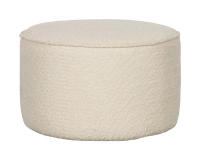 Woood Sara poef laag bouclé Creme