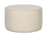 Woood Sara poef laag bouclé Creme - thumbnail